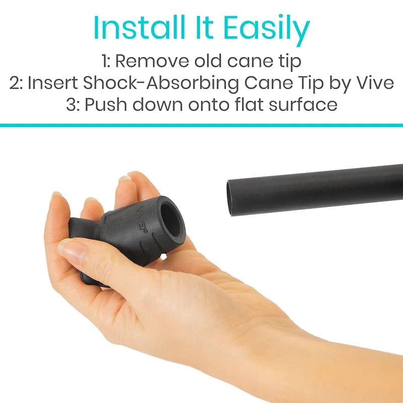 Shock Absorbing Cane Tip (2-Pack)