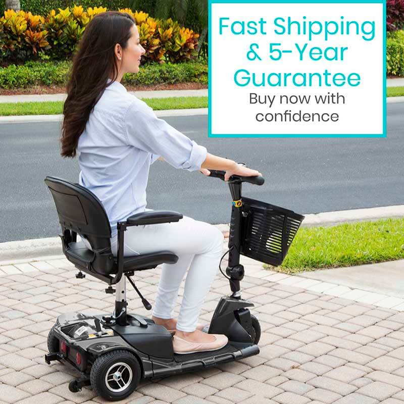 3 Wheel Mobility Scooter blue fast shipping and 5 year guarantee | MAT Suppliers